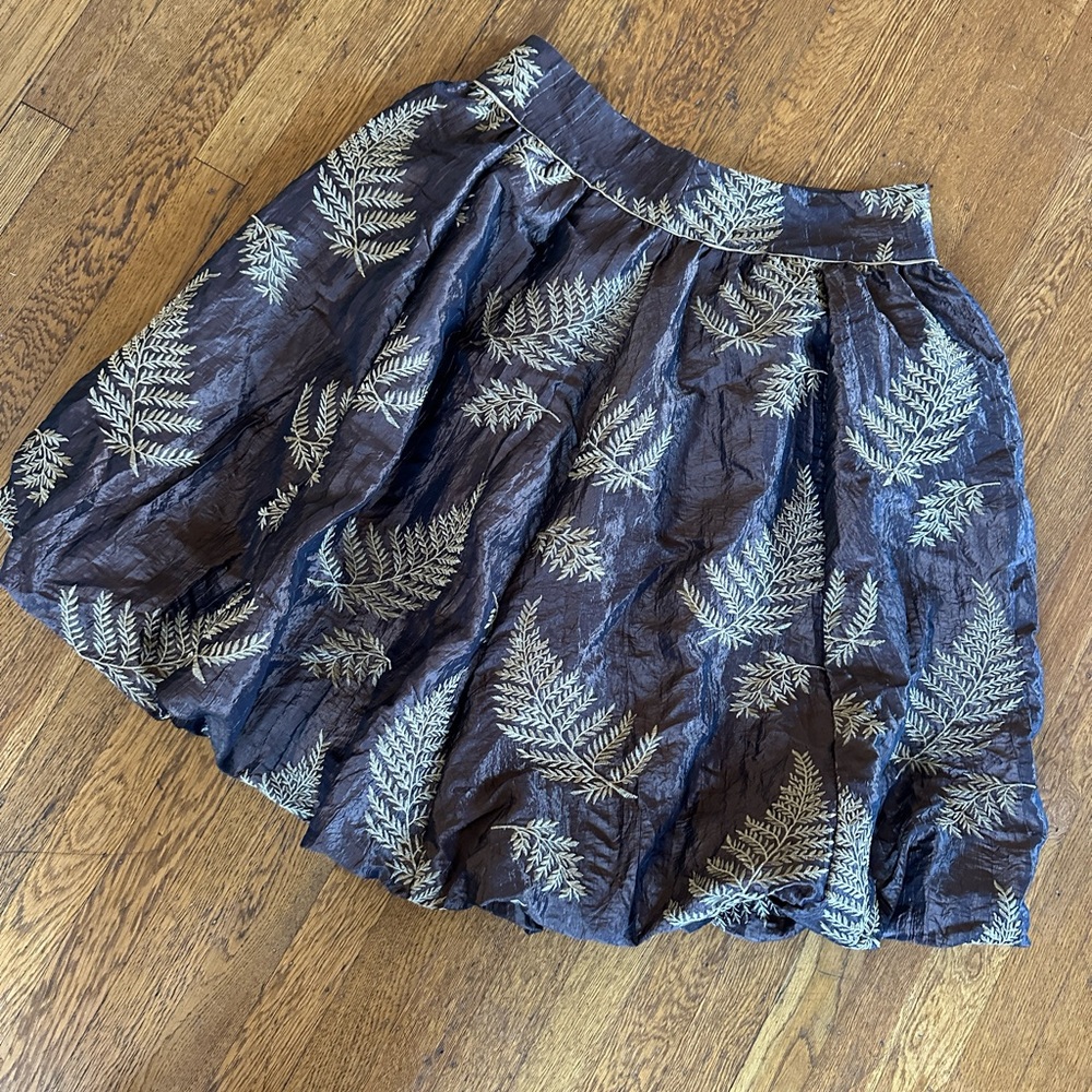 Bernardo Bronze Leaf Bubble Skirt size 10